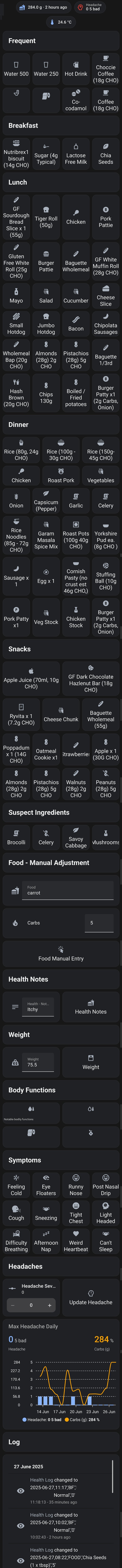 Home Assistant Health Dashboard